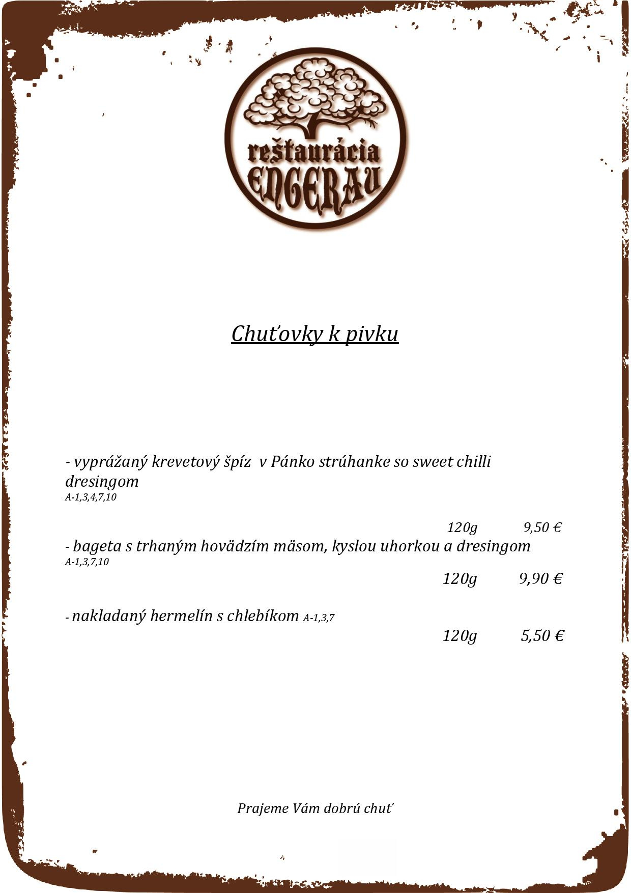 Jedálny lístok