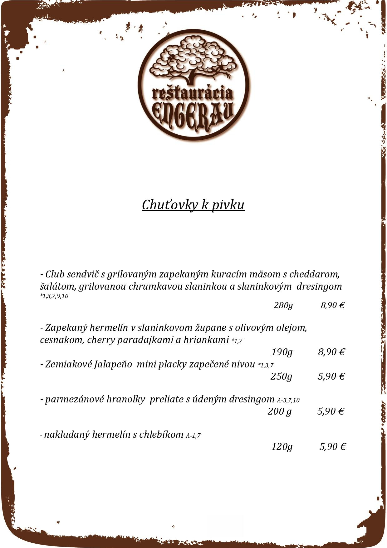 Jedálny lístok