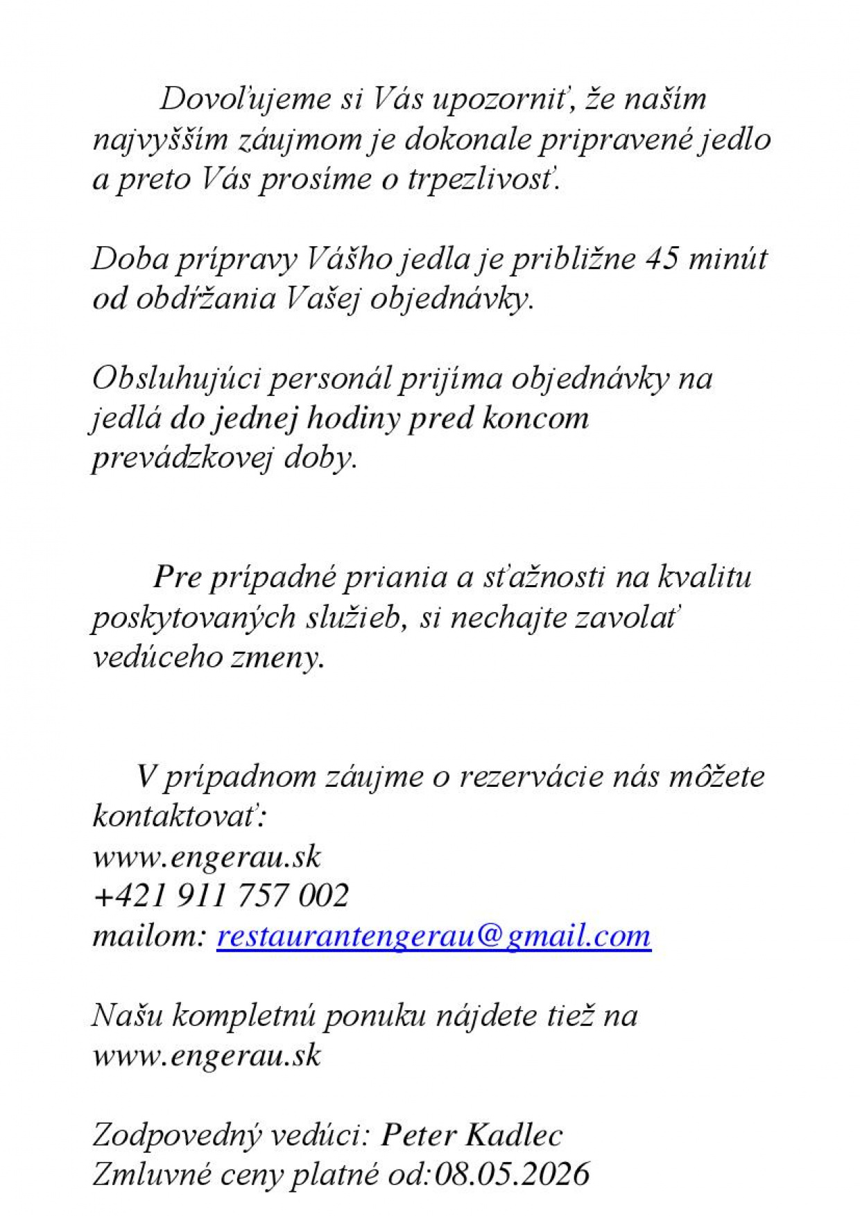 Nápojový lístok